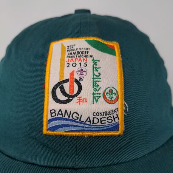 World Scout Jamboree 2015 Japan Strapback Hat Green Embroidered Logo - Picture 4 of 10